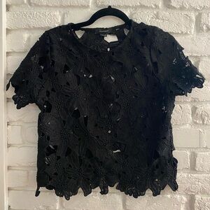 Atmosphere Black Floral Lace Blouse